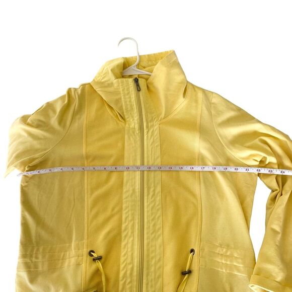 Bonita Basic Susi Yellow Activewear Jacket with Floral Scarf Size Large - Picture 11 of 13